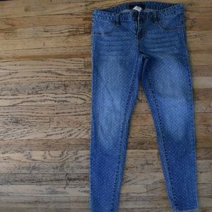 BILLABONG SIZE 28 JUNIORS ZIPPER ANKLE POLKA DOT